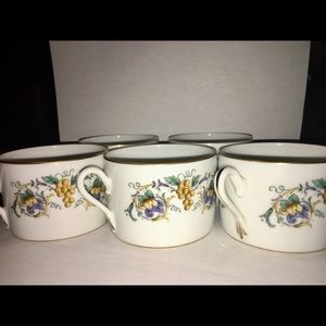 Richard Ginori Fine China tea/coffee cups set of 5